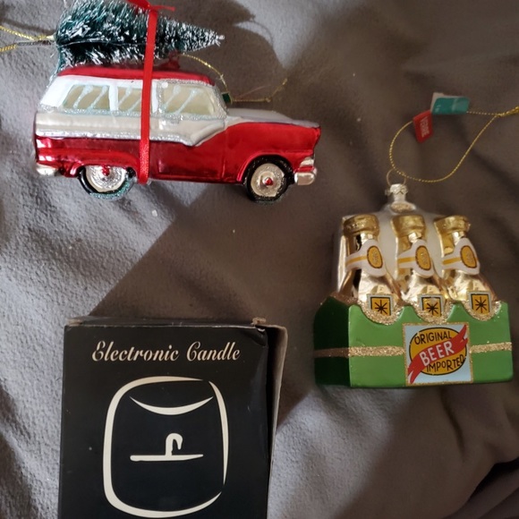 Blown glass popcorn machine ornament old world NWOT - Picture 6 of 9